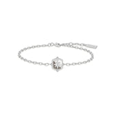 Silver Colour-Block Mother of Pearl Star Bracelet